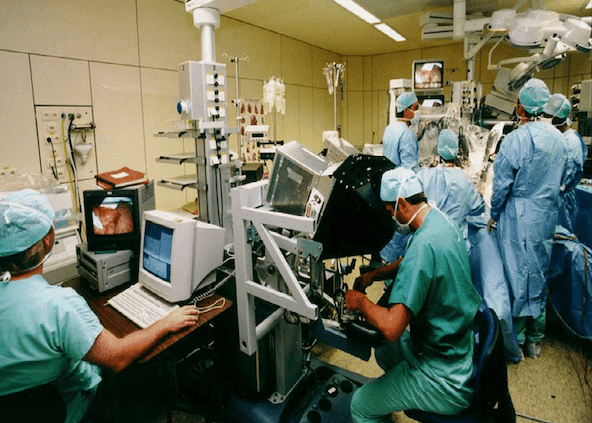 First robotic assisted surgery